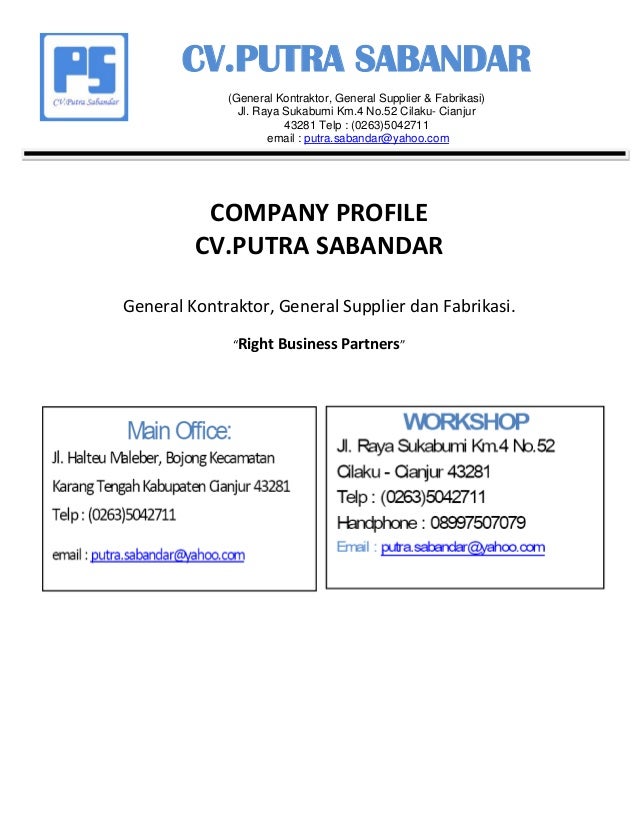 Kop Surat Cv Kontraktor