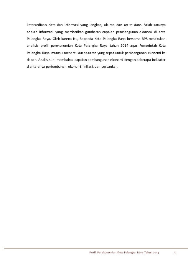 bruto cara 3 produk domestik mengukur Palangka Perekonomian Raya 2014 Profil Tahun Kota