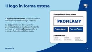 Il logo in forma estesa riprende l’idea di
controllo espressa dal logo sintetico.
La doppia variante del logo ci ha
permesso laddove risultava ridondante
nel blog un utilizzo alternato, volto a
marcare l’identità del blog stesso.
Il logo in forma estesa
17
LA GRAFICA
 