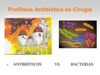 Profilaxis Antibiótica en Cirugía

 ANTIBIÓTICOS VS BACTERIAS
 