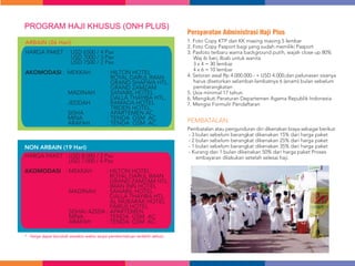 PROGRAM HAJI KHUSUS (ONH PLUS)
 