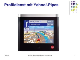 Elektronische Profildienste  mit Yahoo!-Pipes 