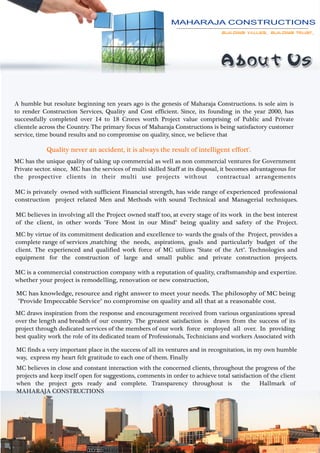 Maharaja Constructions Rofile PDF
