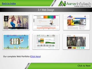 Back to Index

3.1 Web Design

Our complete Web Portfolio (Click Here)

Click to Next

 
