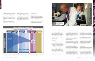 CHAPTER 4




               treatable with existing medicines and                   pipeline, but the road to approval is                                   The R&D Process
               are particularly promising for some                     long and difficult, with many setbacks                                  The R&D process for a new medicine
               genetic diseases. Two RNA thera-                        and challenges. In fact, for every 5,000                                is long and complex. Many steps are
               peutics have received approval and                      to 10,000 compounds that enter the                                      involved to thoroughly assess the safety
               several more are currently in clinical                  discovery pipeline, only five make it to                                and efficacy of each new medicine. In
               trials.                                                 clinical trials, and only one receives                                  total, it takes about 10 to 15 years to go
                                                                       approval from the FDA.                                                  through the drug discovery and clinical
            Innovative approaches like these are
            plentiful throughout the development                                                                                               development process and bring a                               Learn more about the ins
                                                                                                                                                                                                             and outs of drug discovery.
                                                                                                                                                                                                             < Scan QR code



                                                        Figure 12: The Research and Development Process

                                                          Developing a new medicine takes an average of 10–15 years.

                                                                                                                                                   Scale-Up to     Post-Marketing           medicine to the market.9 The process is        understanding of the disease, they            ment with changes in the compound’s
                                  Drug Discovery           Preclinical                         Clinical Trials           FDA Review               Manufacturing    Monitoring and
                                                                                                                                                                     Research               also costly—the average R&D invest-            select a target for a potential medicine.     chemical structure to discover struc-
                                                                                                                                                                                            ment for each new medicine is $1.2             A target is usually a molecule or gene        tures that might make the compound
                                                                                                                                                                                            billion, including the cost of failures.10     that plays an important role in the dis-      more available, safe, and effective in the
                                                                                                                                                                                            Figure 12 shows the typical R&D                ease. Researchers then conduct studies        human body.
                                                                                                                                                                                            process that potential new medicines           in cells, tissues and in animal models to
                                                                                                                                                                                                                                                                                         Even at this early stage, researchers
                                                                                                                                                                                            must go through.                               determine whether that target can be
                  PRE-DISCOVERY




                                  5,000–10,000
                                   COMPOUNDS
                                                              250                             5                                                                                                                                                                                          begin to think about the final product,
                                                                                                                                                                                                                                           acted upon by a drug.
                                                                                                                                                                                                                                                                                         including its formulation (the recipe for
                                                                                                                                                  ONE FDA-                                  Drug Discovery
                                                                                                                                                 APPROVED                                                                                  Next, researchers search for a promis-        making the medicine) and its delivery
                                                                                                                                                                                            The first step of this stage involves
                                                                                                                                                   DRUG                                                                                    ing molecule—a lead compound—that             mechanism (whether it is taken by
                                                                                                                                                                                            basic studies that allow scientists to
                                                                                                                                                                                                                                           could become a medicine. They do this         mouth, injection, inhaler, etc.).
                                                                                                                                                                                            understand the disease as thoroughly
                                                                                                                                                                                                                                           in various ways, such as finding com-
                                                                                                                                                                                            as possible—its cause or causes, its
                                                                                                                                                                                                                                           pounds from nature, creating mole-            Preclinical Testing
                                                                                                                                                                                            natural development, and its impacts
                                                                                                                                                                                                                                           cules from scratch, using high-through-       Having whittled thousands of potential
                                                                                            PHASE 1    PHASE 2       PHASE 3                                                                on the entire human body. This basic
                                                                                                                                                                                                                                           put screening, or using biotechnology         compounds down to a few hundred,
                                                                                                                                                                                            research can take many years, and
                                                                                                                               NDA SUBMITTED
                                                                            IND SUBMITTED




                                                                                                  NUMBER OF VOLUNTEERS
                                                                                                                                                                                                                                           to genetically engineer living systems        researchers begin the preclinical testing
                                                                                            20–100     100–500   1,000–5,000
                                                                                                                                                                                            builds on work by scientists all across
                                                                                                                                                                                                                                           to produce disease-fighting molecules.        phase. They conduct many laboratory
                                             3–6 YEARS                                                  6 –7 YEARS                              0.5–2 YEARS          INDEFINITE
                                                                                                                                                                                            academia, the government, and the
                                                                                                                                                                                                                                           Lead compounds go through a series            studies and tests in animals to deter-
                                                                                                                                                                                            biopharmaceutical industry.
                                                                                                                                                                                                                                           of safety tests. Teams of biologists and      mine whether a candidate compound is
            SOURCE: Pharmaceutical Research and Manufacturers of America, Drug Discovery and Development: Understanding the R&D Process, www.innovation.org.                                Once scientists have a sufficient              chemists also work together to experi-        suitable to be tested in humans.


            30        The R&D Process: The Road to New Medicines                                                                                                                            	                                                                                    The R&D Process: The Road to New Medicines       31
 