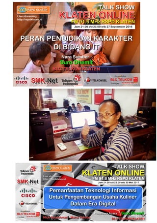 PELAYANAN WIFI HOTSPOT GRATIS
DI ALUN-ALUN KLATEN
 