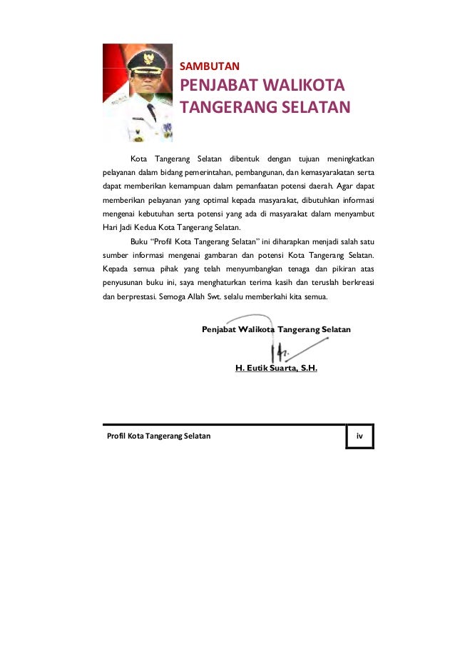 Profil Kota Tangerang Selatan Tahun 2010