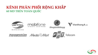 KÊNH PHÂN PHỐI RỘNG KHẮP
60 MD TRÊN TOÀN QUỐC
 