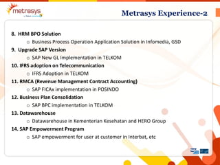 Company profile Metrasys | PDF