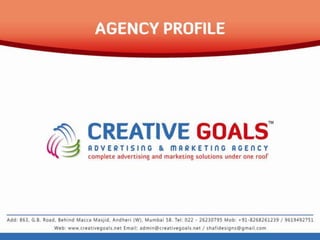 Profile Of Creative Goals Advertising &amp; Marketing Agency