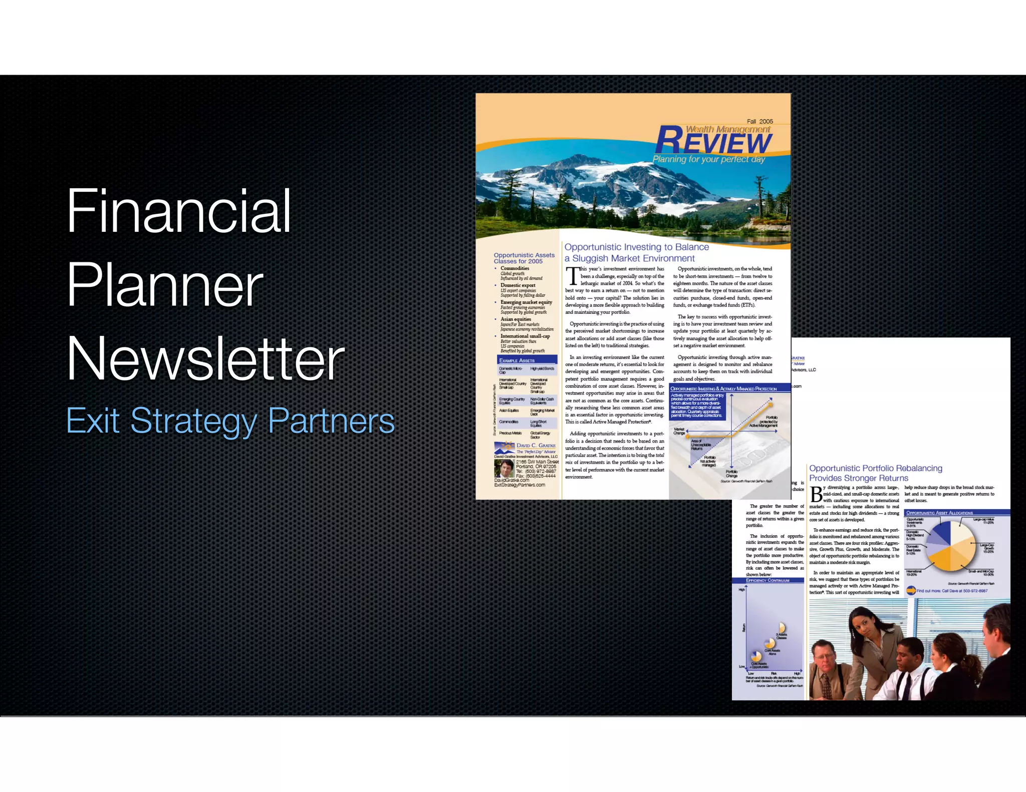 Financial
Planner
Newsletter
Exit Strategy Partners

 