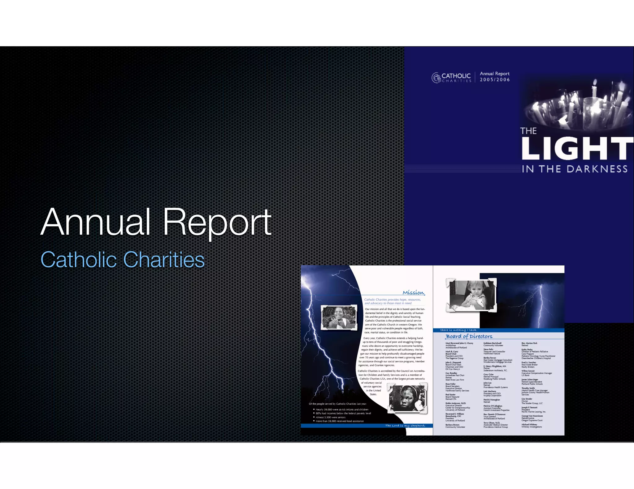 Annual Report
Catholic Charities

 