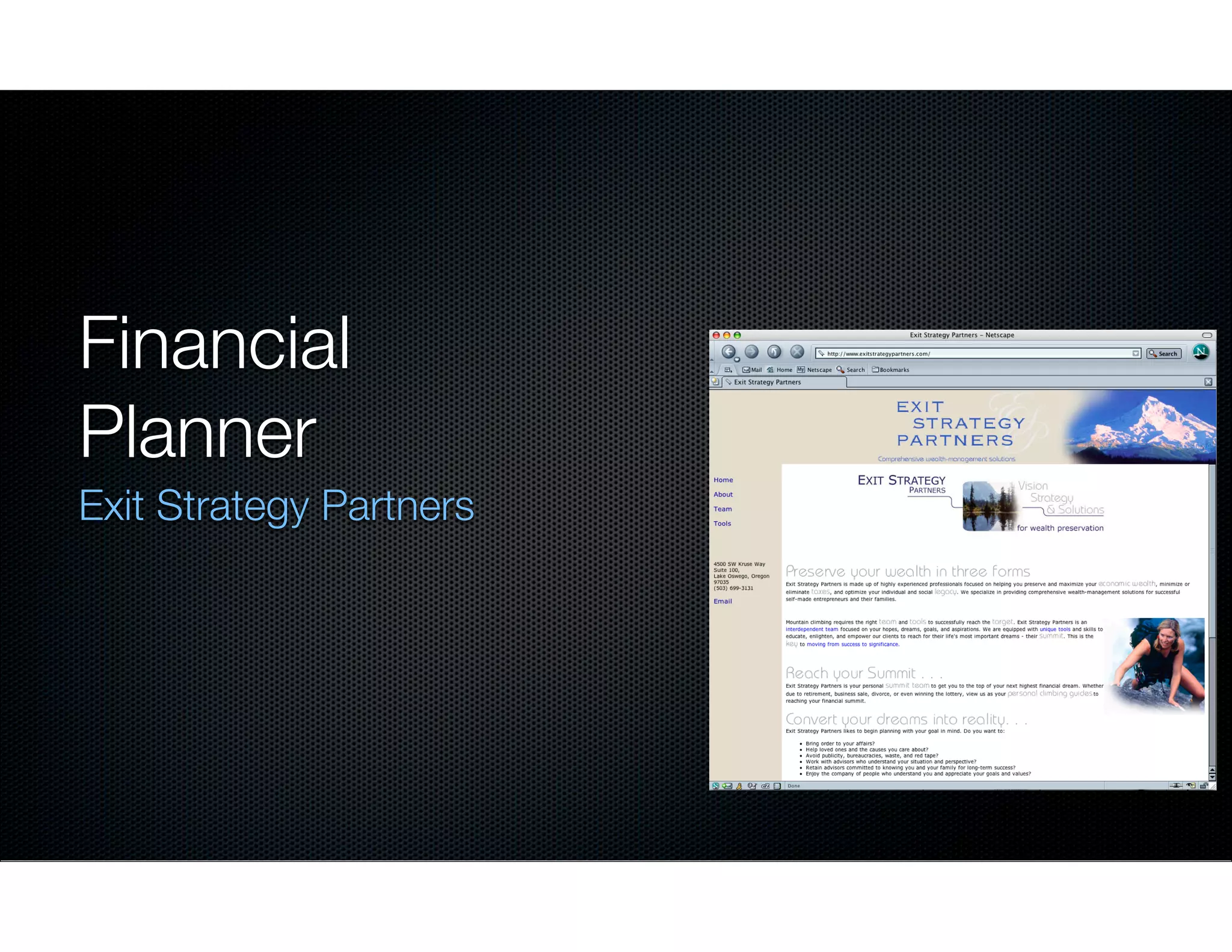 Financial
Planner
Exit Strategy Partners

 