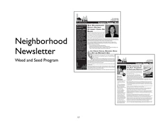 Neighborhood
Newsletter	

Weed and Seed Program
17
 