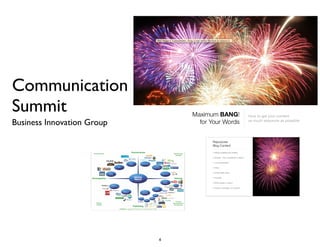Communication
Summit
Business Innovation Group
4
 