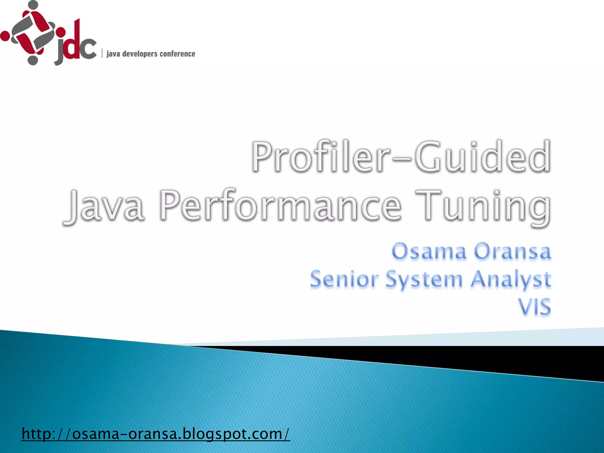 Profiler Guided Java Performance Tuning | PPT