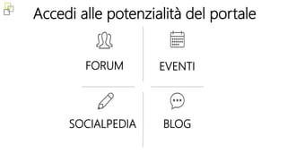EVENTIFORUM
BLOGSOCIALPEDIA
Accedi alle potenzialità del portale
 