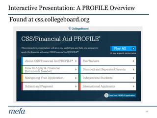 The CSS/Financial Aid PROFILE | PPT