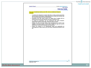 Profiles Sales Assessment   63
 