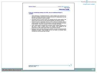Profiles Sales Assessment   65
 