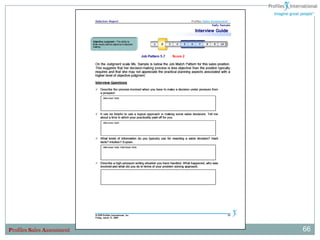 Profiles Sales Assessment   66
 