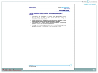 Profiles Sales Assessment   67
 