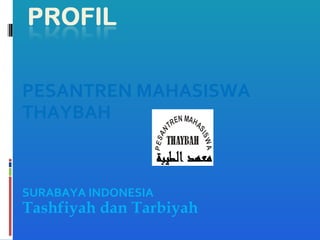 PESANTREN MAHASISWA THAYBAH   SURABAYA INDONESIA Tashfiyah dan Tarbiyah 