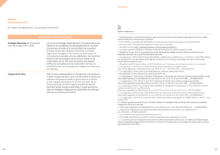 PROFIL GENRE TUNISIE | 2021
226 227
Économie verte
En matière de digitalisation, nous pouvons mentionner :
Le but de la Stratégie Nationale pour l’Économie Verte est
d’évaluer les possibilités de développement de l’activité
économique actuelle et la concentration de nouvelles
activités vertes dans plusieurs domaines, y compris,
l’agriculture biologique, l’éco-tourisme, le transport et
l’infrastructure durables, les éco-bâtiments, les industries
vertes et les technologies de la communication et de
l’information verte. Elle inclut le soutien des options
d’efficacité énergétique et la conservation de l’eau, la
réutilisation des eaux et la gestion intégrée du traitement
des déchets.
Plan d’action national genre et changement climatique en
Tunisie. Ce plan d’action a pour but de mettre en place une
politique climatique sensible au genre dans le contexte
actuel marqué, d’une part, par la crise du Covid-19, et,
d’autre part, par la mise en place de plans de relance
touchant les personnes vulnérables. Ce plan permettra
alors de rediriger l’intégration du genre dans le cadre des
politiques climatiques actuelles.
Stratégie Nationale de l’Économie
verte en Tunisie 2016 -2036
Tunisie 2019-2024
Annexes
STRATÉGIES ET PLANS D’ACTIONS 1. http://www.ohrc.on.ca/en/intersectional-approach-discrimination-addressing-multiple-grounds-human-rights-
claims/introduction-intersectional-approach
2. L’UE a ratifié la convention des UN relative aux droits des personnes handicapées le 23 décembre 2010.
3. Baccouche Neji. Les droits économiques et sociaux et la constitution.
4. Sana Ben Achour. Faut-il constitutionnaliser le droit au logement décent ?
5. La Tunisie a ratifié la CEDAW en 1985 et le Protocole de Maputo à la Charte africaine en 2018.
6. Adoption le 15 juin 2016 d’un amendement à la loi électorale qui intègre à l’article 49 de la loi électorale une
disposition en faveur de la parité horizontale et verticale.
7. Loi organique n° 2015-46 du 23 novembre 201564, modifiant et complétant la loi n° 75-40 du 14 mai 1975, relative
aux passeports et aux documents de voyage afin de permettre aux femmes de voyager avec leurs enfants sans
l’autorisation préalable du père.
8. Abrogation en 2017 de la circulaire de 1973 interdisant aux Tunisiennes de se marier avec des non-musulmans.
9. Loi organique n° 2019-15 du 13 février 2019, portant loi organique du budget de l’État
http://www.legislation.tn/detailtexte/Loi-num-2019-15-du----jort-2019-015__2019015000151
10. Loi organique n° 2018-29 du 9 mai 2018 relative au Code des collectivités locales.
www.legislation.tn/sites/default/files/news/ta2018291.pdf
11. Loi organique n° 2018-50 du 23 octobre 2018 relative à l’élimination de toutes les formes de discrimination raciale.
http://www.legislation.tn/detailtexte/Loi-num-2018-50-du-23-10-2018-jort-2018-086__2018086000501
12. Loi organique n° 2017-58 du 11 août 2017 relative à l’élimination de la violence à l’égard des femmes
http://www.legislation.tn/detailtexte/Loi-num-2017-58-du-11-08-2017-jort-2017-065__2017065000581
13. Loi organique no 2017-7 du 14 février 2017 modifiant et complétant la loi organique n° 2014-16 du 26 mai 2014
relative aux élections et aux référendums.
http://www.legislation.tn/detailtexte/Loi-num-2017-7-du-14-02-2017-jort-2017-014__2017014000071
14. Loi organique no 2016-61 du 3 août 2016 relative à la prévention et à la lutte contre la traite des personnes.
http://www.legislation.tn/detailtexte/Loi-num-2016-61-du-03-08-2016-jort-2016-066__2016066000611
15. Loi organique n° 2019-10 du 30 janvier 2019, relative à la création du programme « AMEN SOCIAL », JORT n° 11 du
05/02/2019.
16. Le décret gouvernemental 379 de 2019 vient modifier et compléter le décret 916 de 2002 relatif aux modalités
d’application de la loi 32 de 2002.
17. http://www.legislation.tn/fr/detailtexte/Loi-num-2018-20-du-17-04-2018-jort-2018-032__2018032000201
18. http://www.legislation.tn/en/detailtexte/D%C3%A9cret%20Gouvernemental-num-2018-840-du----
jort-2018-084__20180840084032
19. La circulaire n’a pas spécifié de devises particulières.
20. CILG-VNG (2019). Note de synthèse “Profils et expériences des mairesses en Tunisie”.
21. « La Tunisie lance sa stratégie de lutte contre la traite des personnes (2018-2023). 31 juillet 2020, Webmanager.
https://www.webmanagercenter.com/2018/07/31/422871/la-tunisie-lance-sa-strategie-de-lutte-contre-la-traite-
des-personnes-2018-2023/
Notes et références
a
 