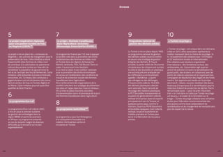 PROFIL GENRE TUNISIE | 2021
238 239
8
Le programme SwitchMed
5
Le projet Coopération régionale
pour une gestion durable de l’eau
au Maghreb (CREM)
Le programme a pour but l’émergence
d’un écosystème favorable à la
création d’entreprises vertes et
circulaires en Tunisie.
Le projet a mis en place les « conteuses du
Maghreb », des actrices de changement pour la
préservation de l’eau. Cette initiative a donné
l’opportunité à des femmes du milieu rural
de contribuer à la valorisation du patrimoine
culturel des anciens contes sur l’eau afin de
sensibiliser la population du gouvernorat du
Kef et de l’archipel des îles de Kerkennah. Cette
initiative a été présentée à plusieurs festivals,
rencontres, etc. Ce réseau des conteuses a
gagné plusieurs prix et est devenu très connu
dans le secteur de l’eau en Tunisie, Algérie et
au Maroc. Cette initiative pourrait aussi être
qualifiée de Best Practice.
7
Le projet « Femmes travailleuses
dans l’Agriculture : Inclusion,
Réseautage, Emancipation (FAIRE) »
6
Le programme Eco-Lef
Ce programme financé par l’UE vise à appuyer
la société civile dans la promotion des droits
fondamentaux des femmes en milieu rural
en Tunisie dans les régions de Kasserine,
Mahdia, Jendouba, Sfax, Sidi Bouzid. Dans ce
cadre, il a poursuivi trois résultats :
I) La mise en place d’une coalition nationale
pour la promotion des droits économiques
et sociaux et l’amélioration des conditions de
travail et de protection sociale des femmes
travailleuses dans l’agriculture ;
II) Le renforcement des organisations de la
société civile dans leur stratégie de prévention
des abus et l’appui dans leur mise en réseaux ;
III) La mise en place d’actions concrètes
d’autonomisation socio-économique de la part
des femmes travailleuses dans l’agriculture.
Le programme d’Eco-Lef créé en 2001,
a mis en place le premier système
de gestion des emballages dans la
région MENA et parmi les premiers
en Afrique. Le programme présente
un cas de réussite malgré les diverses
difficultés qu’il rencontre sur le plan
organisationnel.
Annexes
9
Programme national de
gestion des déchets solides
10
« Tunisie recyclage »
La Tunisie a mis en place depuis 1993
un programme national de gestion
des déchets solides visant à mettre
en œuvre une stratégie de gestion
intégrée des déchets. À l’heure
actuelle, la partie visible de l’économie
circulaire pour les citoyens est surtout
la collecte des bouteilles en plastique,
une activité précaire pratiquée par
les chiffonnier.e.s,communément
appelés « Barbéchas »,à partir
des ménages ou des décharges.
À travers cette collecte, 70 à 90%
des déchets plastiques collectés
sont valorisés. Dans l’activité de
recyclage des matières plastiques,
le PET (bouteilles transparentes et
souples) est généralement collecté,
nettoyé et broyé sur place et exporté
principalement vers la Turquie, et
quelques autres pays, comme le
Vietnam. Quant au PEHD (bouchons
et bouteilles opaques), il est collecté,
nettoyé, broyé et transformé en
matière première en Tunisie pour
servir à la fabrication de nouveaux
articles.
« Tunisie recyclage » est unique dans son domaine,
créée en 2012 cette association représente le
maillon manquant dans la chaine de recyclage : le
tri. Actuellement elle collabore avec 1370 foyers
et 52 institutions locales et internationales.
Elle collabore avec plusieurs organismes
internationaux : des fondations surtout, des
ambassades, etc. L’association agit aussi en
amont de pollution à travers la sensibilisation du
grand public, des écoliers, en collaborant avec les
points de collecte volontaire et en organisant des
campagnes de dépollution des plages et des fonds
marins. Son approche est basée sur le principe
des trois R : réduire, recycler, réutiliser. Elle donne
beaucoup d’importance à la sensibilisation pour la
réduction d’abord de production de déchet. Parmi
ses principes aussi : « pour recycler il faut bien
trier » et c’est dans ce cadre que Tunisie recyclage
est devenu « le leader de la formation sur le
triage ». Tunisie recyclage collabore avec certaines
écoles pour l’éducation environnementale des
plus jeunes comme levier prépondérant de
sensibilisation et de changement de mentalité vers
plus de respect de la nature.
29
30
 