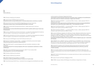 PROFIL GENRE TUNISIE | 2021
188 189
135. Entretiens réalisés par les auteures.
136. Tunisia Surbey (2018) Barometre ecommerce
http://www.tunisia-survey.com/barometre-ecommerce/barometre-ecommerce-resultat/
137. Gouvernement de la Tunisie (2019) Stratégie National d’inclusion financière.
http://www.cae.gov.tn/wp-content/uploads/2019/11/SNIF-Tunisie.pdf
138. Initiative Tunisie (2021) Entrepreneuriat féminin : quelles options pour l’accès aux
financements.
https://initiative-tunisie.tn/work/entrepreneuriat-feminin-quelles-options-pour-lacces-aux-
financements/
139. Données présentées lors du forum international « Les objectifs de développement durable du
point de vue genre : les priorités de la Tunisie après la COVID-19 ». Août 2020.
140. Données présentées lors du forum international « Les objectifs de développement durable du
point de vue genre : les priorités de la Tunisie après la COVID-19 ». Août 2020.
141. Startup Act (2019) Rapport annuel 2019-2020 de la Startup Act.
142. Émission TV5 Monde  Tunisie COVID – L’intelligence artificielle au service des malades.
https://www.youtube.com/watch?v=8qVczWuSmCY
143. THD (2019) Covid19 : la startup Keeplyna offre des consultation médicales en vidéo-
conférence.
https://thd.tn/covid-19-la-startup-keeplyna-offre-des-consultations-medicales-en-video-
conference/
144. DCAF Tunisie (2020) Décret gouvernemental n.2020 777 du 5 octobre 2020.
https://legislation-securite.tn/fr/node/104901
145. Entretiens réalisés par les auteures. 
146. Entretiens réalisés par les auteures. 
147. CREDIF (2020) Violences fondées sur le GENRE.
http://www.credif.org.tn/PORT/violences-fondees-sur-le-genre.aspx
148. Tunisie Numerique (2020) Tunise : Lancement d’une campagne de sensibilisation pour lutter
contre la violence numérique à l’égard des femmes.
https://www.tunisienumerique.com/tunisie-lancement-dune-campagne-de-sensibilisation-
pour-lutter-contre-la-violence-numerique-a-legard-des-femmes/
149. PNUD (2020) Étude MIQYES : « La santé des PME en Tunisie », édition spéciale COVID-19
réalisée en août 2020.
https://www.tn.undp.org/content/tunisia/fr/home/presscenter/pressreleases/2020/09/23/
barometre-de-la-sante-des-pmes-miqyes-2019---les-entreprises-tun.html
150. PNUD (2020) Étude MIQYES : « La santé des PME en Tunisie », édition spéciale COVID-19
réalisée en août 2020 la santé de la PME en Tunisie.
151. PNUD (2020) Étude MIQYES : « La santé des PME en Tunisie », édition spéciale COVID-19
réalisée en août 2020 la santé de la PME en Tunisie.
152. Il existe 320 Maisons digitales à fin 2020 dans 23 pays : Botswana, Burkina Faso, Cameroun,
Côte d’Ivoire, Egypte, Espagne, France, Guinée Conakry, Guinée Bissau, Inde, Jordanie, Libéria,
Madagascar, Mali, Maroc, Moldavie, Pologne, République centrafricaine, République démocratique
du Congo, Roumanie, Sénégal, Sierra Léone et Tunisie.
https://www.fondationorange.com/Le-programme-Maisons-Digitales-agir-pour-l-autonomie-
des-femmes
153. POMMIER, Denis, SIMONET Stephane, KHANFIR Rachid, DEANDREIS Céline, BALAGHI Riad,
BEN SOUISSI Jamila, JOUILI Mustapha, ZITOUNA, Rim  (2020) Impacts des effets du changement
climatique sur la sécurité alimentaire. Facilité Adapt’action AFD - SUEZ, ACTERRA, GRET.
154. Parlement Européenne (2017) Utilisation efficace des ressources et économie cirulaire.
https://www.europarl.europa.eu/factsheets/fr/sheet/76/resource-efficiency-and-the-
circular-economy
155. Une nouvelle enquête sur les structures agricoles (par le ministère de l’Agriculture, des
Ressources Hydrauliques et de la Pêche Maritime (MARHP) est en cours lors de l’élaboration de ce
rapport.
156. MAFF & AECID (2013) Recherche sur la situation des femmes en milieu rural tunisien et leur
accès aux services.
157. Institut Tunisien des Études stratégiques (ITES).
158. CHEBBI, Houssem Eddine (2019) Rapport de synthèse sur l’agriculture en Tunisie.
Notice bibliographique
Notes et références
a
 