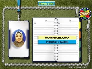 PROFIL STAF
MARDIANA BT. OMAR
PEMBANTU TADBIR
 