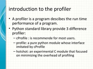 Profiling in python | PPT