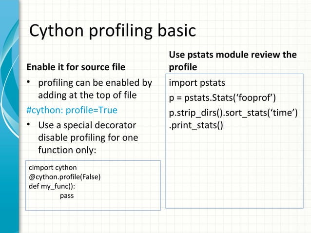 Profiling in python | PPT