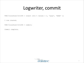 Logwriter Profiling the logwriter and database writer | PDF