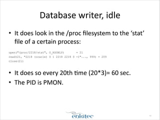 Profiling the logwriter and database writer | PDF