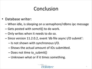 Logwriter Profiling the logwriter and database writer | PDF