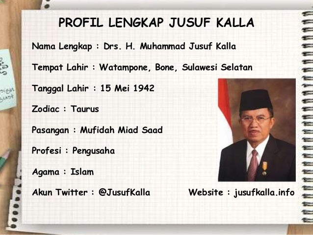 Presentasi Profil Jusuf Kalla