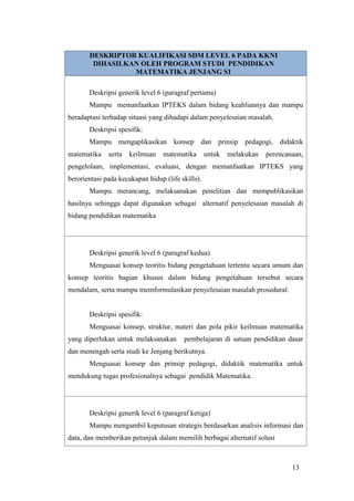 Profil prodi pendidikan matematika ftk uin sgd bandung | PDF