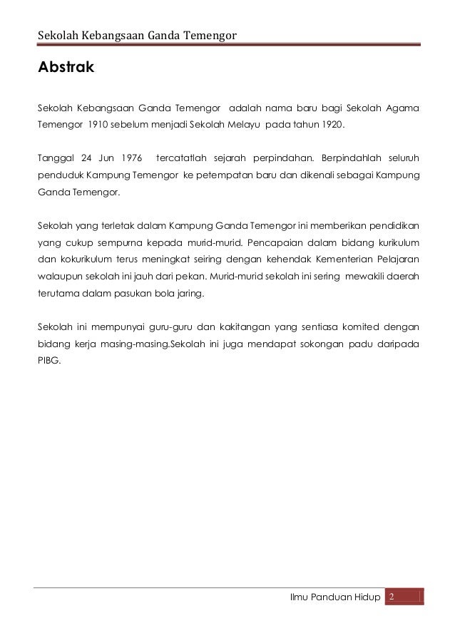 Profil Sk Ganda Temengor