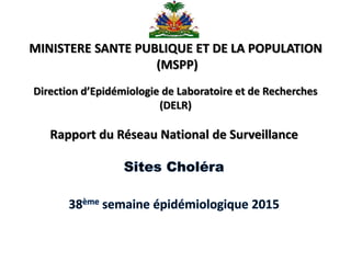 Rapport du Réseau National de Surveillance
MINISTERE SANTE PUBLIQUE ET DE LA POPULATION
(MSPP)
Direction d’Epidémiologie de Laboratoire et de Recherches
(DELR)
 
