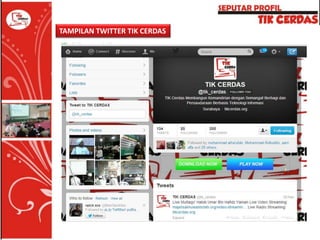 TAMPILAN TWITTER TIK CERDAS

 