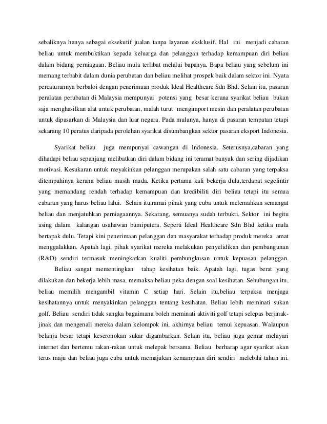 Profil Usahawan