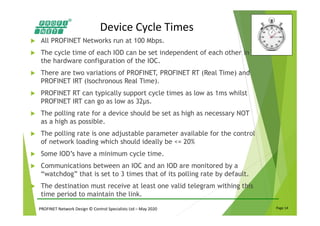 Profinet network design webinar - Peter Thomas   may 2020 - v1.0