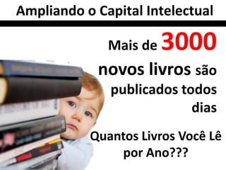 Ampliando o Capital Intelectual

              Mais de   3000
            novos livros são
              publicados todos
                           dias
           Quantos Livros Você Lê
               por Ano???
 