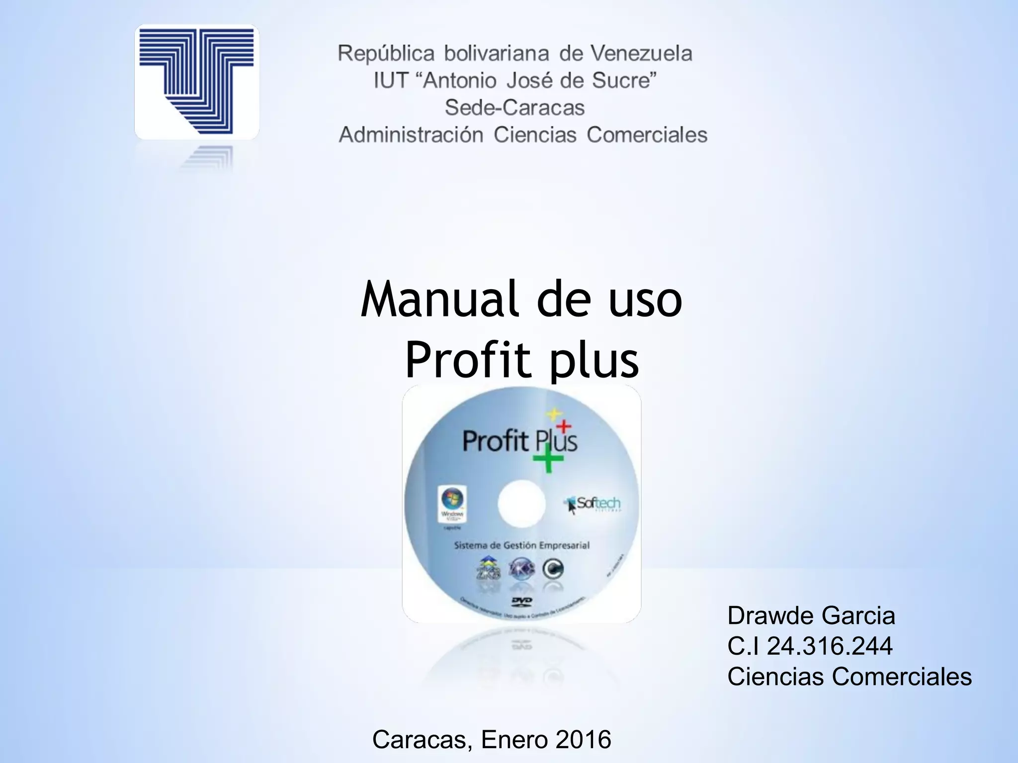 manual de uso de Profit plus | PPT