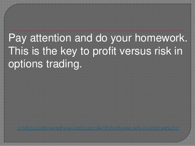 Risk in trading options
