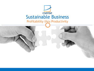 Sustainable Business  
Profitability thru Productivity
 