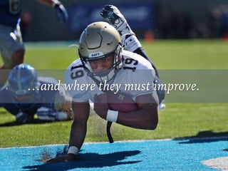 …and where they must improve.
 