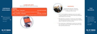 ALARMS AND LIMITS.
                            Alarm emails allow for remote monitoring.                          OUR PEOPLE.

CONTINUOUS                                                                           Experienced chemists, engineers                      YOUR
IMPROVEMENT.                                                                        and process managers on one team                RESOURCES.
                                                                                         to help you save money.


                                                                        •		Our IT and installation engineers tailor your system
                                                                           to deliver reliable and informative reporting designed
 There are two kinds of
                                                                           specifically for your process.                           Science is made up
 statistics: the kind you                                                                                                           with facts, as a house
 look up and the kind                                                   •		We dedicate an engineer to review your data weekly       is with stones. But a
 you make up.                                                                                                                       collection of facts is no
                                                                           and lead quarterly program review meetings to identify   more a science than
 REX STOUT                                                                 easy to implement cost saving ideas.                     a heap of stones is a
                                                                                                                                    house.
                                                                        •		Our entire team is dedicated to ensure you maximize
                                                                                                                                    JULES HENRI
                                                                           your savings and your process never slips back to less   POINCARÉ
                                                                           than optimal performance.




www.profitfinders.net                                                                                                               www.profitfinders.net
 