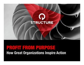 A brand and marketing consultancy.
PROFIT FROM PURPOSE!
How Great Organizations Inspire Action
 